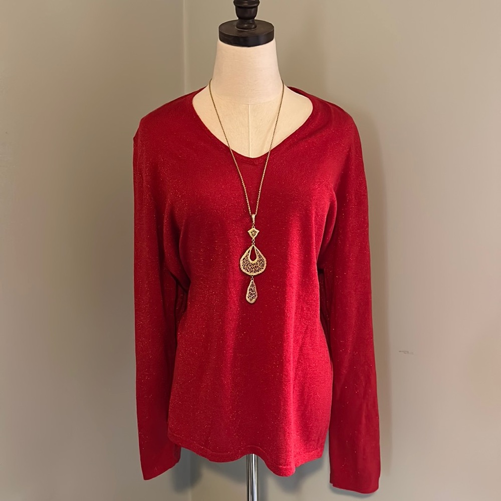 Marble Shimmering Holiday Sweater